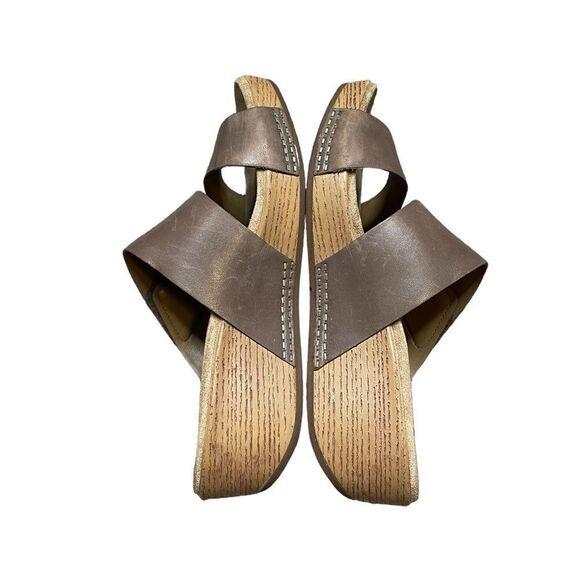 DANSKO Lacee Wedge Sandal Brown Size 38 = US Size 7.5 - Size 8 - Picture 6 of 9